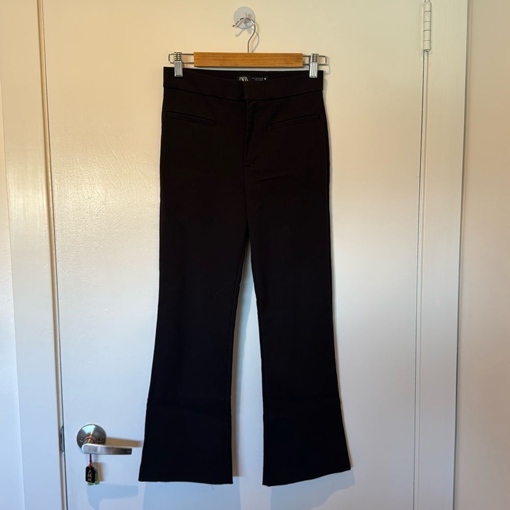 Zara cropped kickflare pants